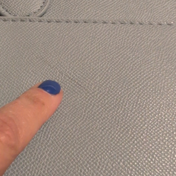 Bebe Evie Small Satchel Handbag Light Blue Women’s Purse NWT Bag FLAWS/READ - Picture 6 of 10